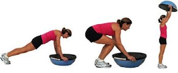 Bosu burpee press up